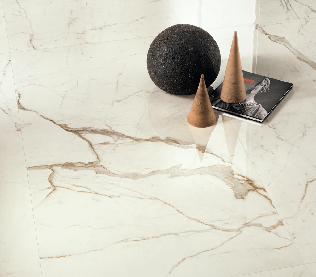 Pavimento in Gres Porcellanato Soggiorno Effetto marmo Bianco