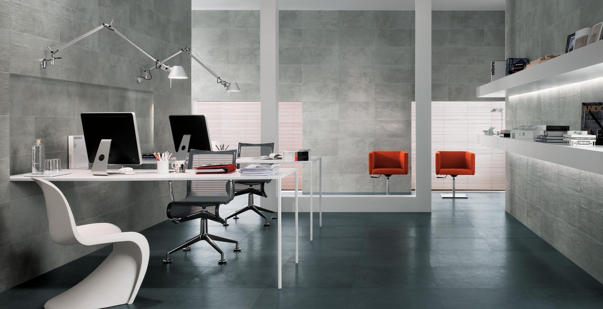 Evolve Squeegee Finish Concrete Look Porcelain Tiles