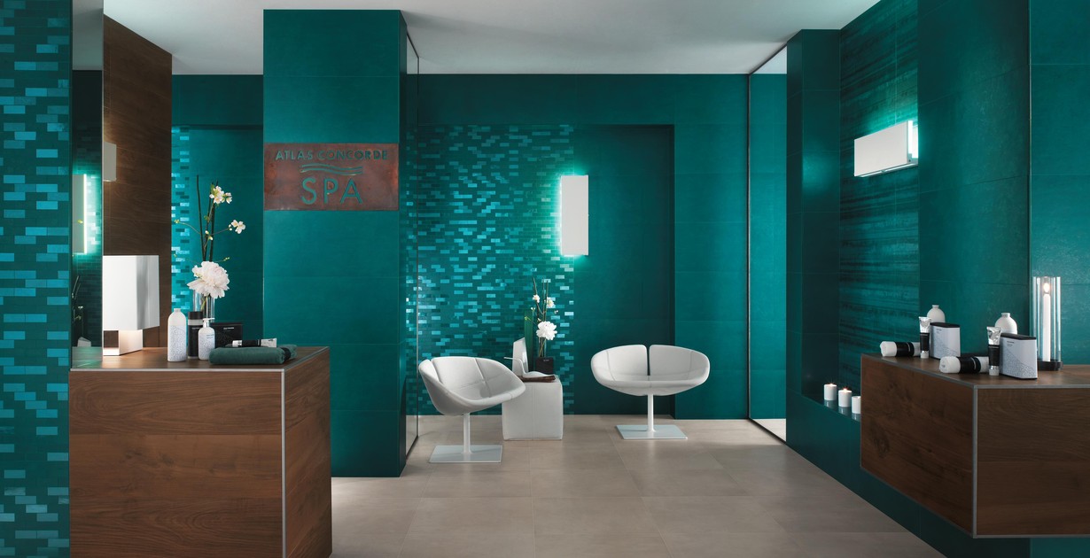 Ewall Squeegee Finish Concrete Look Ceramic Wall Tiles