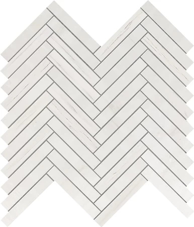 AtlasConcorde MarvelStone BiancoDolomite Herringbone 30.5x30 9SHD