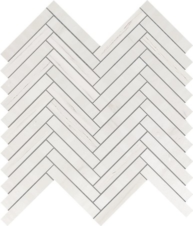 AtlasConcorde MarvelStone BiancoDolomite Herringbone 30.5x30 9SHD