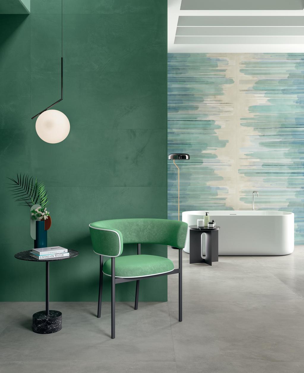 Pavimento e Rivestimento Bagno Effetto resina Verde