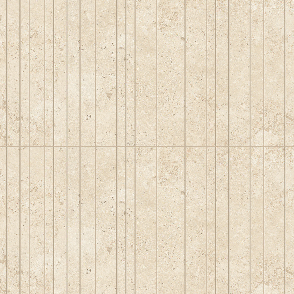 MARVEL Travertino Sand Cross Chiselled Urban Grid