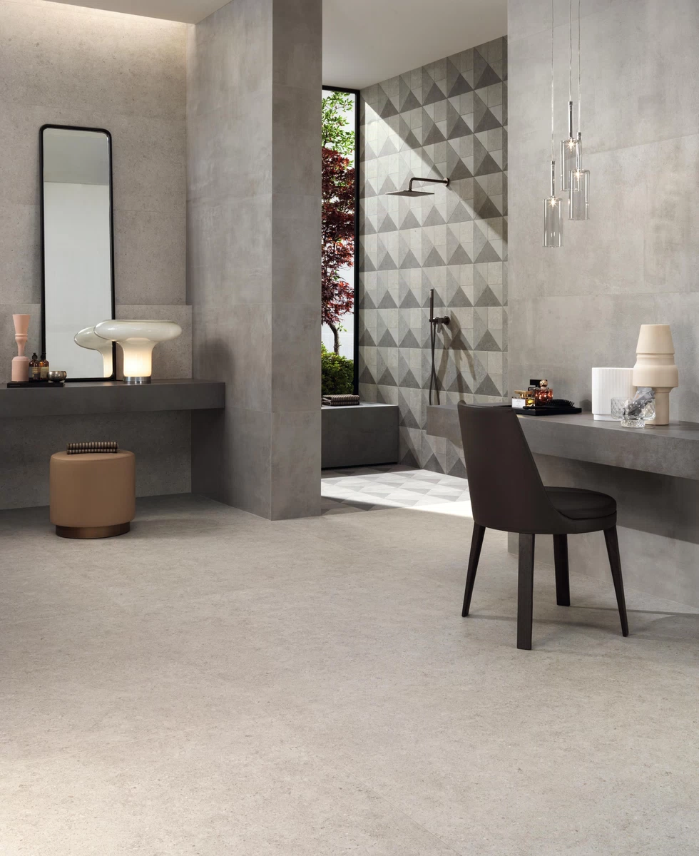Stoneeffect bathroom tiles Boost Stone Atlas Concorde