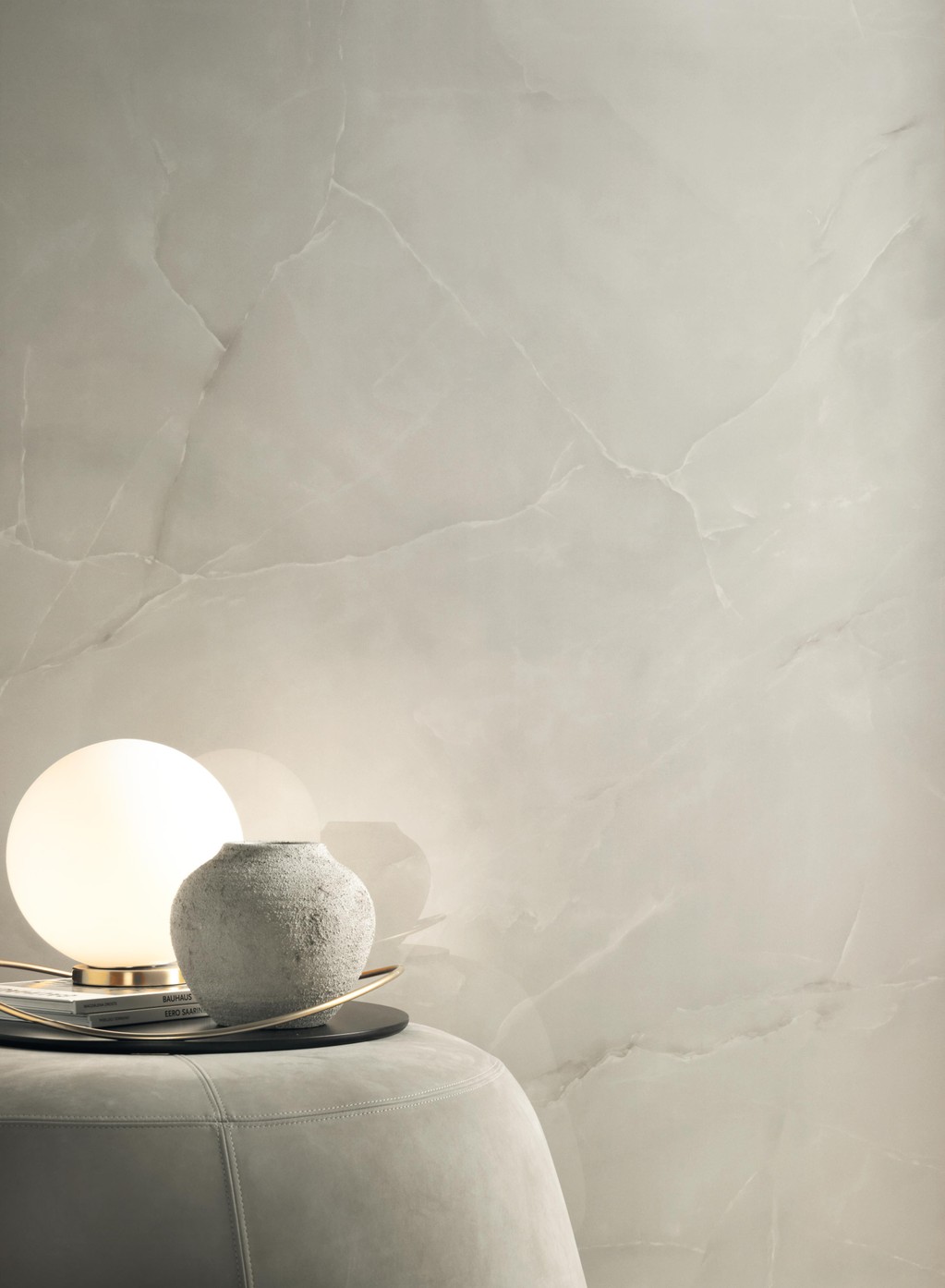 Piastrelle grande formato  Effetto onice Grigio