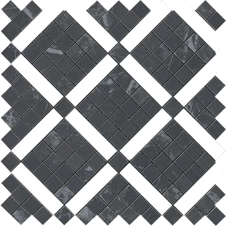AtlasConcorde MarvelPro NoirStLaurent MixDiagonalMosaic 30.5x30.5 9MVH