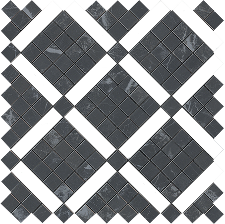 AtlasConcorde MarvelPro NoirStLaurent MixDiagonalMosaic 30.5x30.5 9MVH
