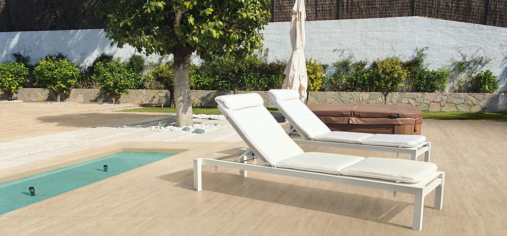 Piastrelle per esterno Effetto travertino Beige