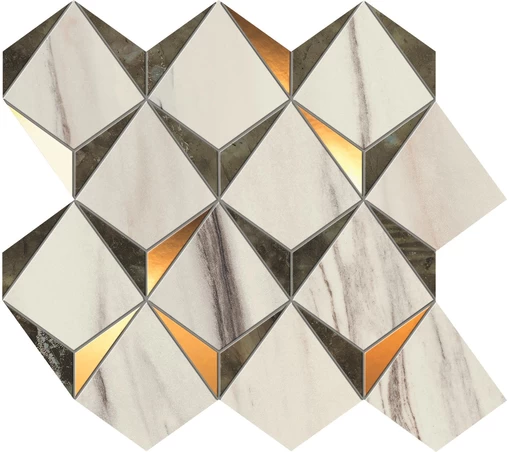 AtlasConcorde MarvelDream Bianco-Green Diamonds 35.8x32.9 9MDG R