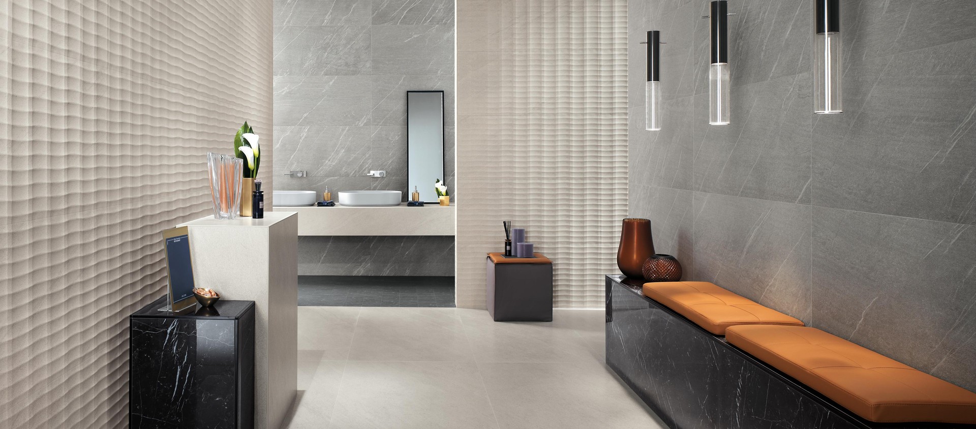 Marvel Cardoso Elegant, Marvel 3D Plot Clauzetto White, Marvel Clauzetto White Spigolo 10 mm, Marvel Clauzetto White, Marvel Nero Marquina Lappato, Marvel Cardoso Elegant Mosaico Bacchetta