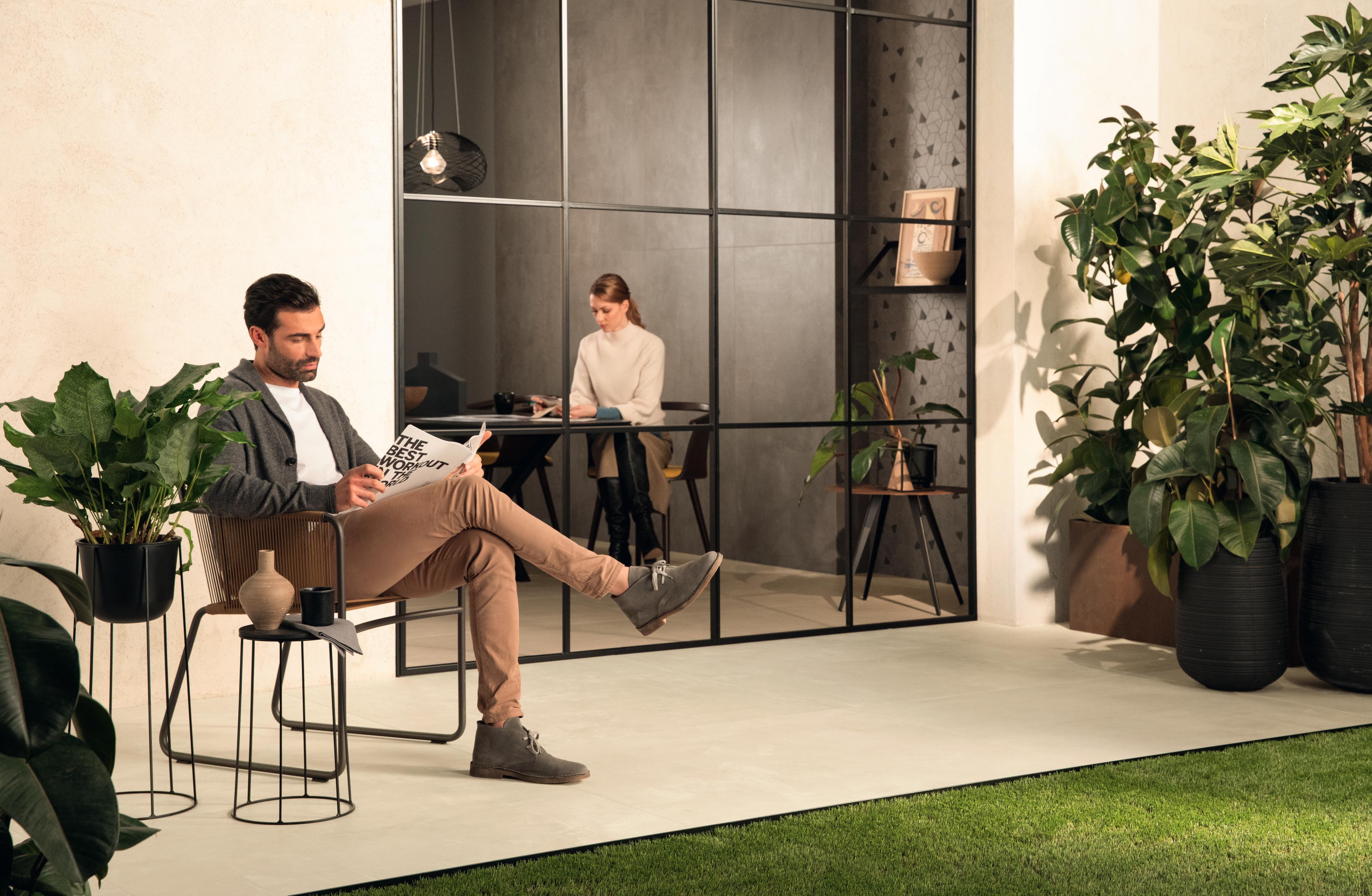 Piastrelle per esterno Effetto cemento Beige