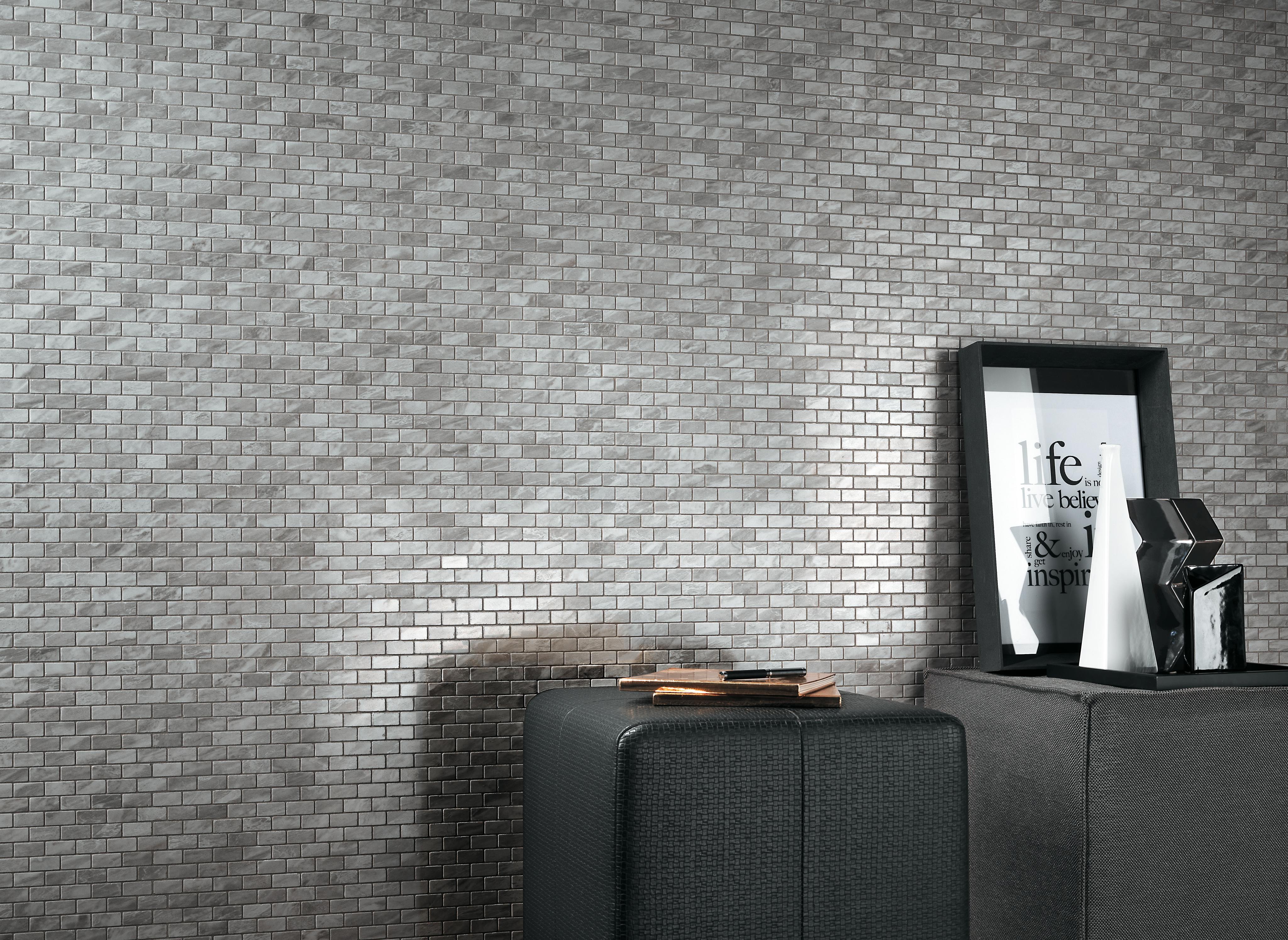 Marvel Bardiglio Grey Mosaico Lappato Burattato