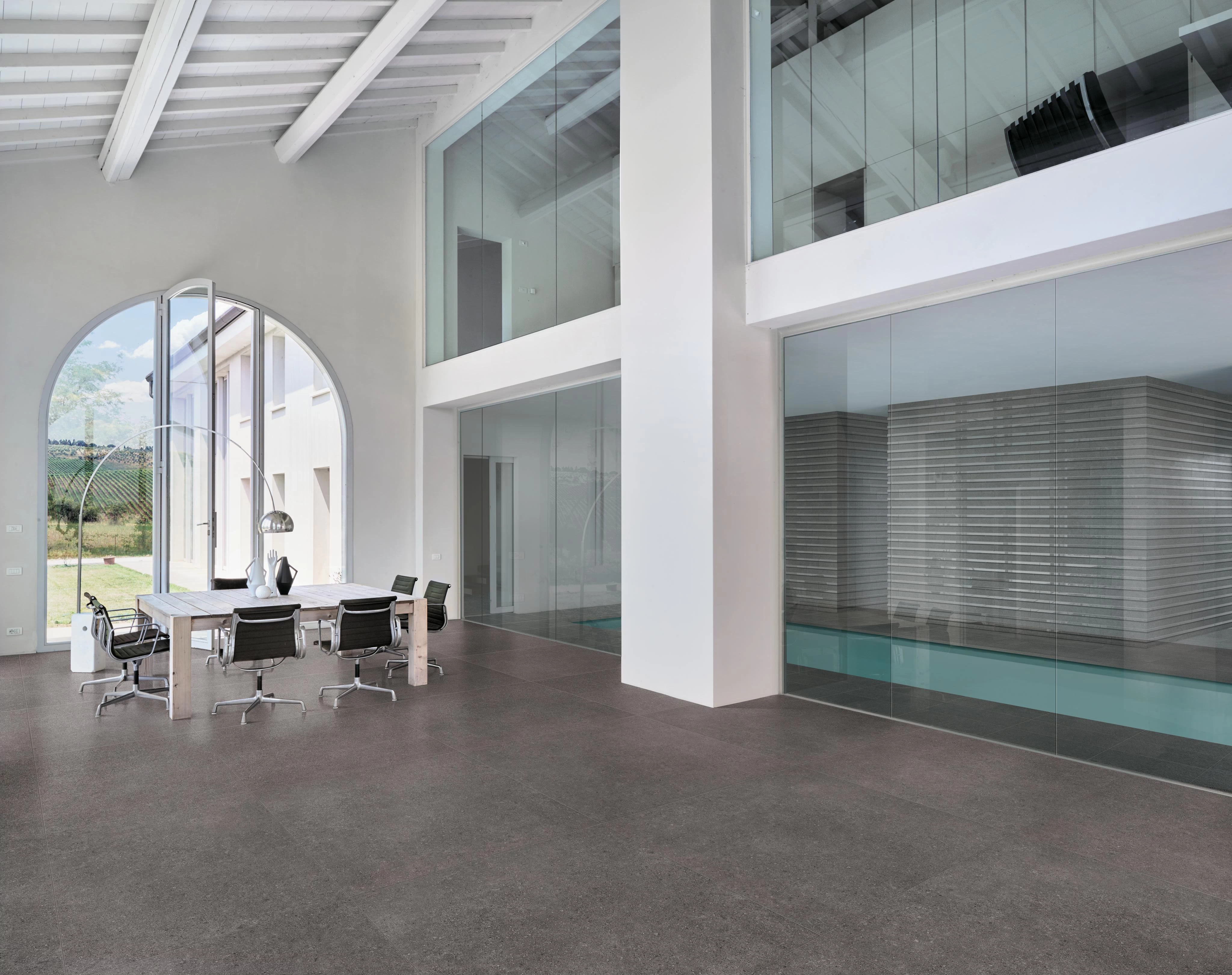Kone Grey 120x120, Kone Grey Grip 30x60, Kone Grey LASTRA 20 mm Elemento L SP Grip 15x60, Kone Grey Linea 3D 30x60