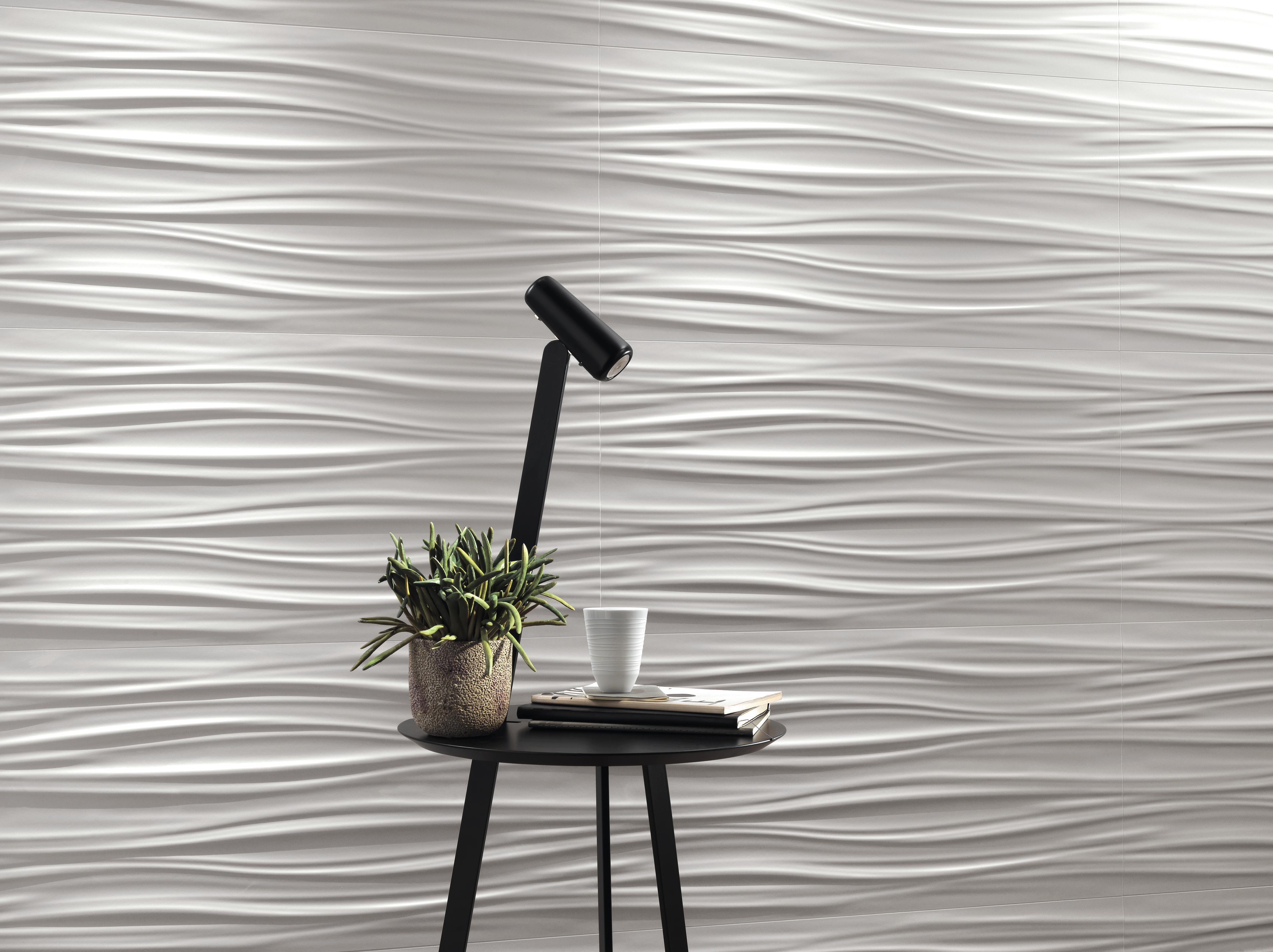 3D Wall Ribbon White Matt
