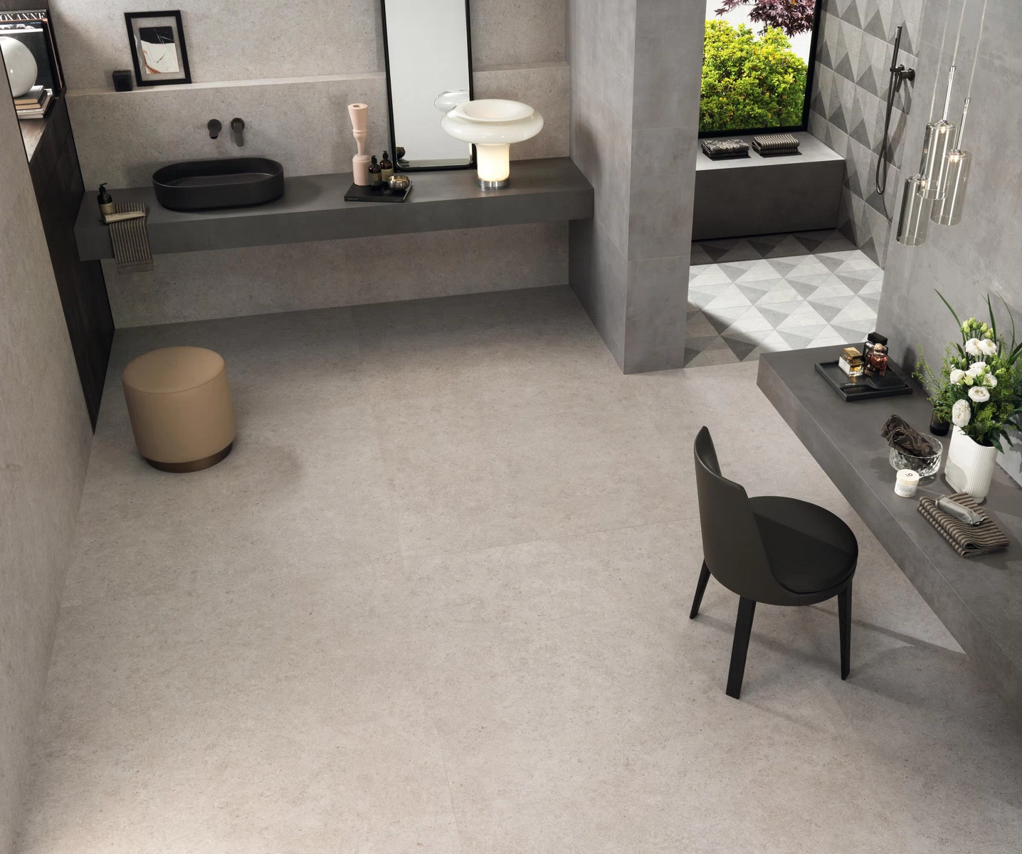 Stoneeffect bathroom tiles Boost Stone Atlas Concorde