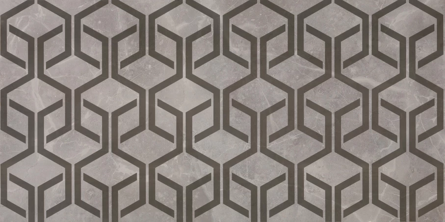 AtlasConcorde MarvelPro GreyFleury 40x80 Shiny 8MHG Hexagon