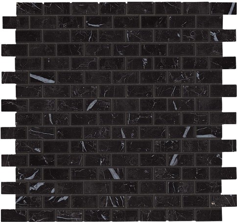 AtlasConcorde MarvelStone NeroMarquina MosaicoBurattato 29.8x29.8 AS35