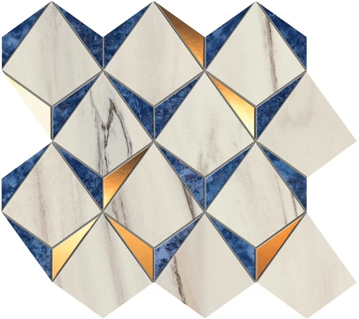 AtlasConcorde MarvelDream Bianco-Ultramarine Diamonds 35.8x32.9 9MDN R