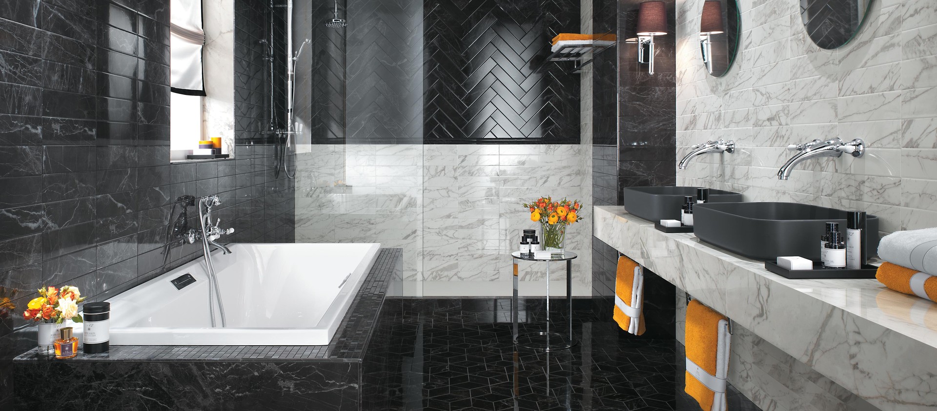 Brick Noir St. Laurent, Statuario Select,Marvel Noir St. Laurent , Marvel Noir St. Laurent Mosaic ,Marvel Noir St. Laurent Spigolo, , Marvel Noir St. Laurent LondonMarvel Noir St. Laurent Mosaico, Esagono Lappato, Marvel Statuario Select
