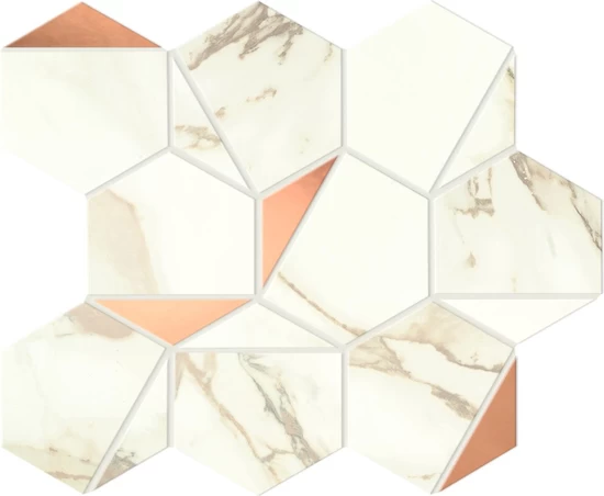AtlasConcorde MarvelShine CalacattaImperiale GoldHex Shiny 25,1x29 A4WW