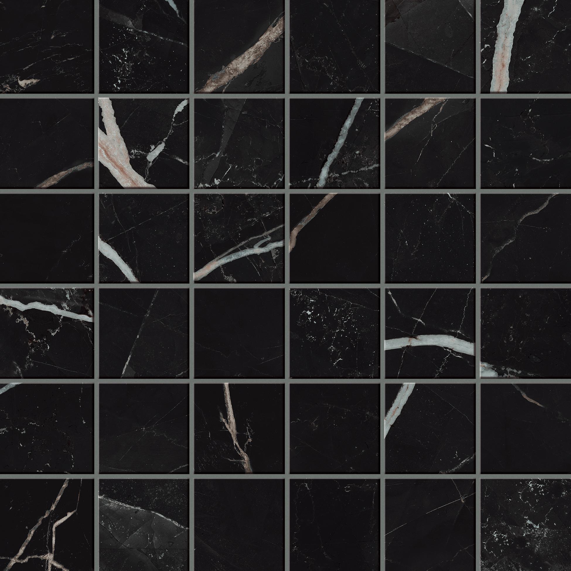 Empire Calacatta Black Mosaic 30x30 Matt, Черный, 30x30