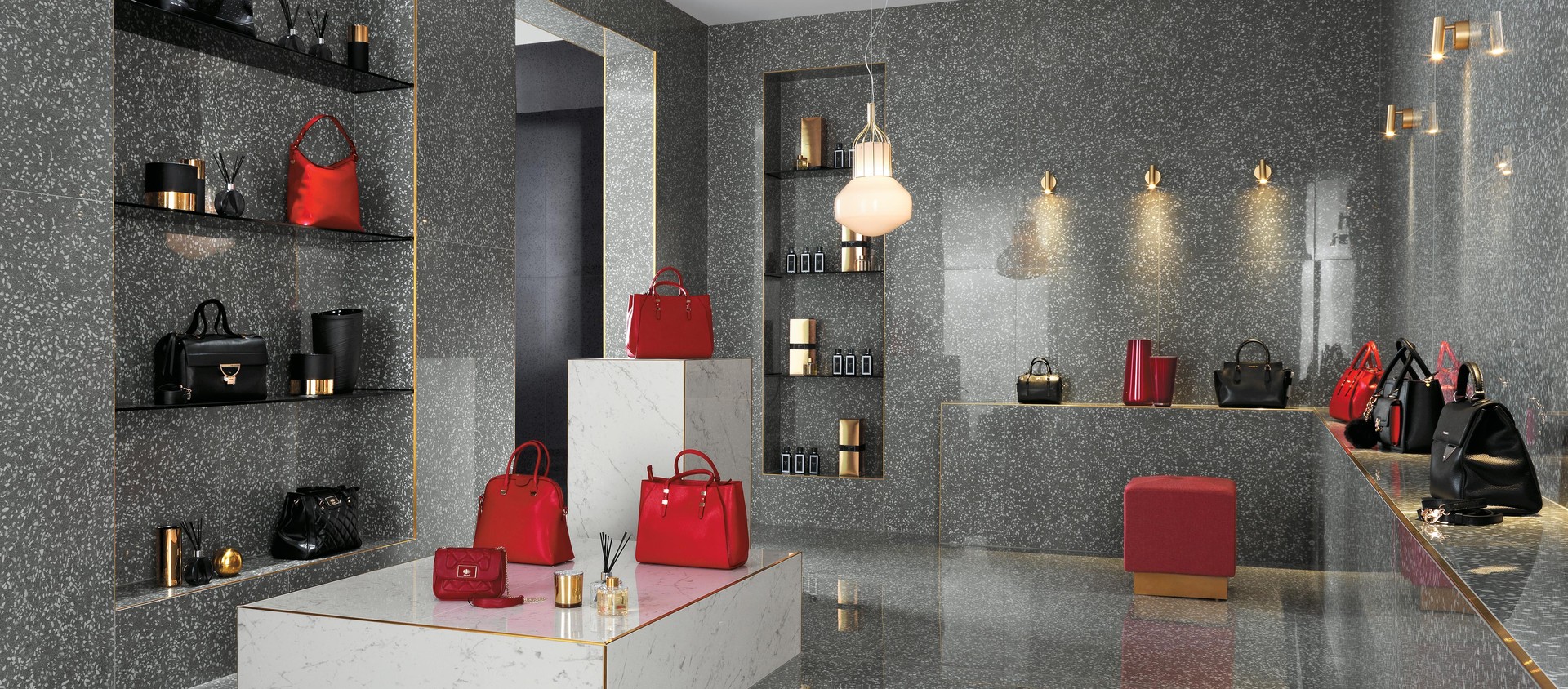 Marvel Terrazzo Grey, Marvel Terrazzo Black, Marvel Carrara Pure