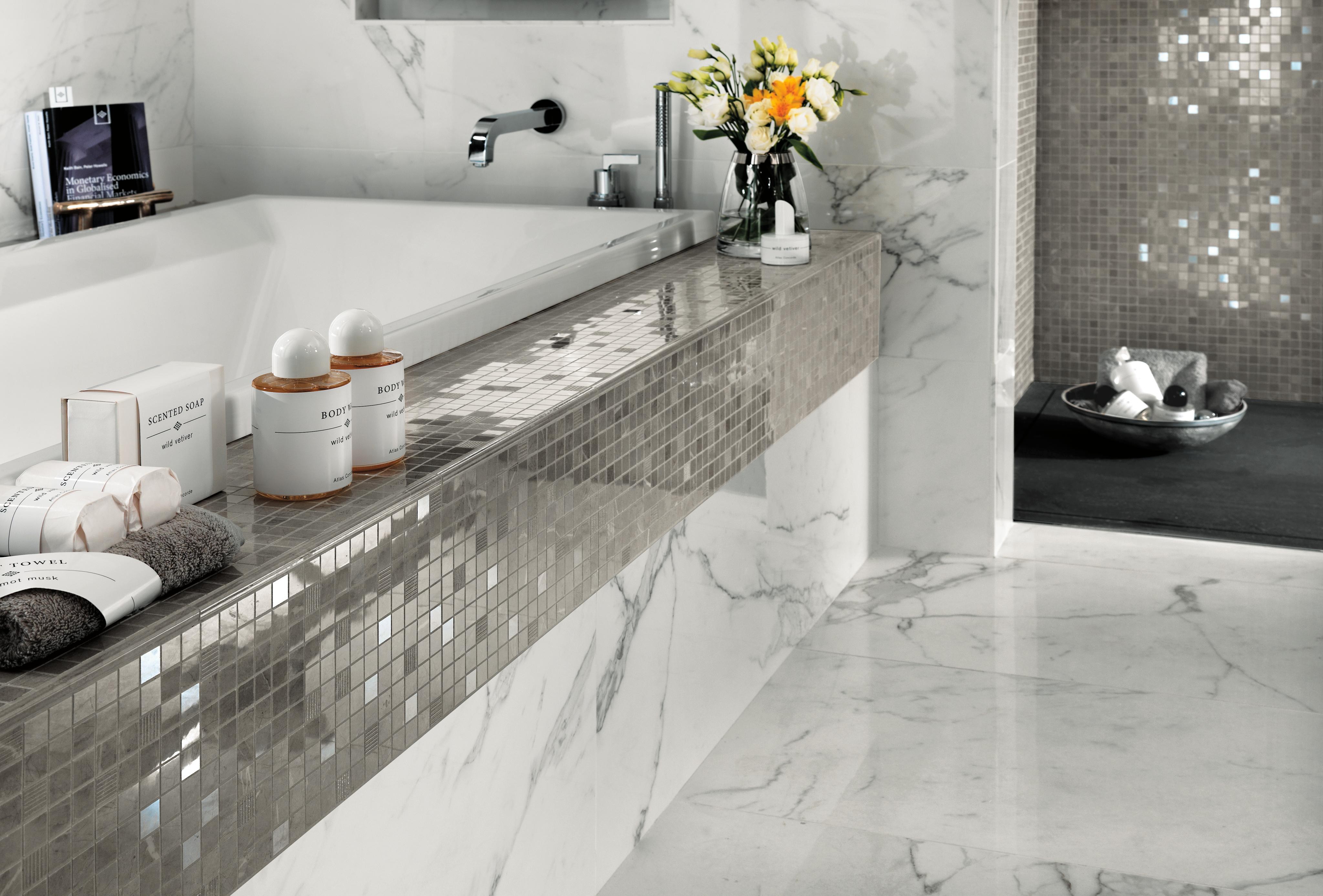 Marvel Calacatta Extra, Marvel Silver Mosaic, Marvel Calacatta Spigolo, Marvel Silver Spigolo, Marvel Calacatta Extra Lappato