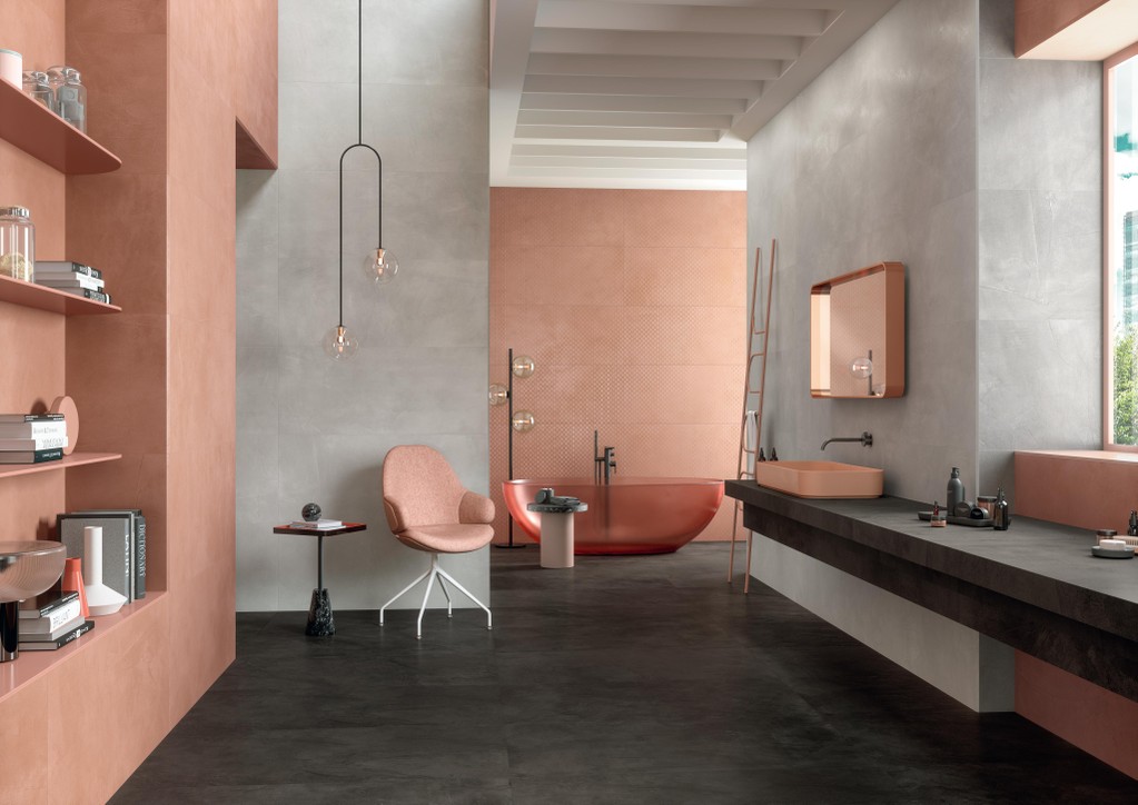 Pavimento e Rivestimento Bagno Effetto resina Grigio