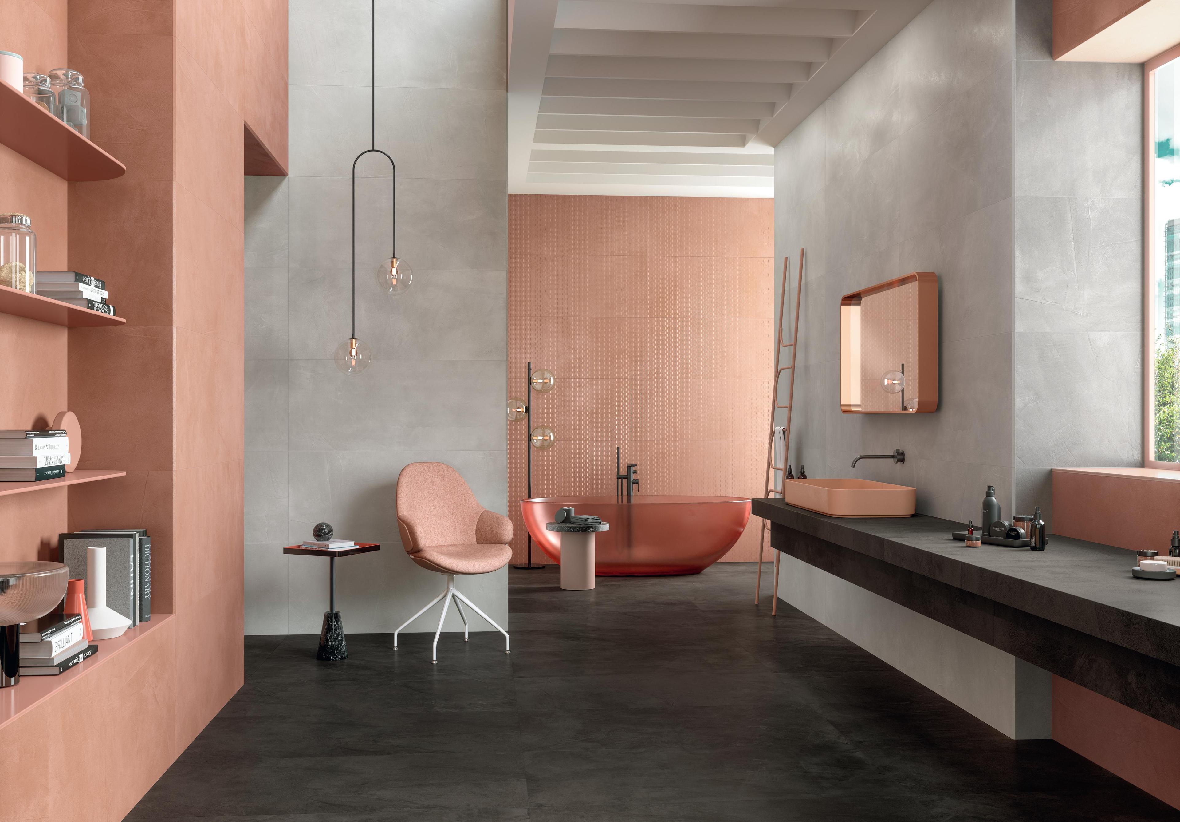 Pavimento e Rivestimento Bagno Effetto resina Grigio