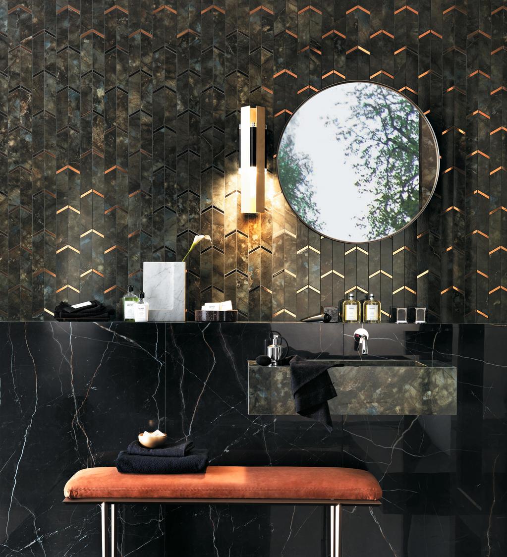 Mosaico Bagno Effetto marmo Verde