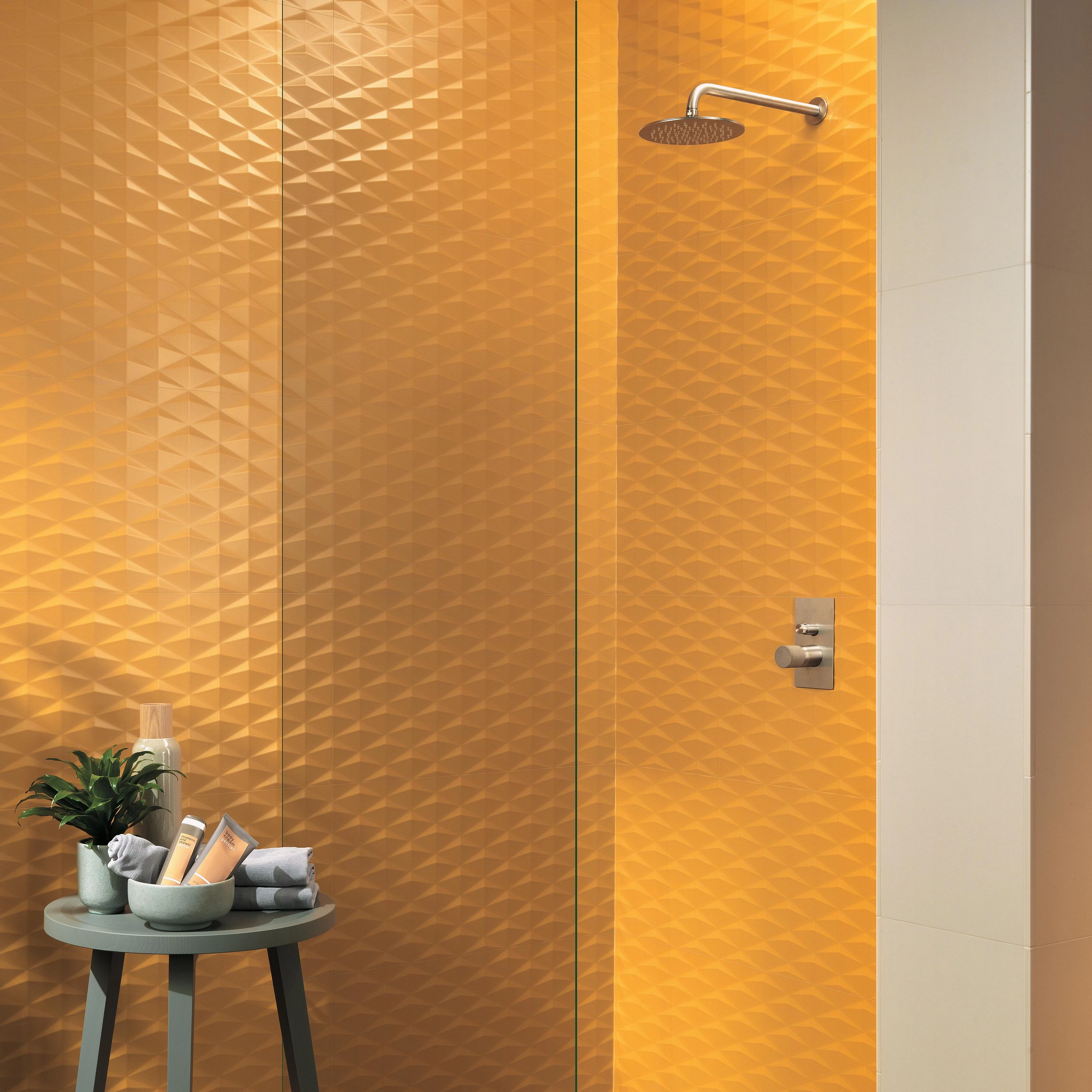3D Stars Yellow 40x80, Light Dove 40x80