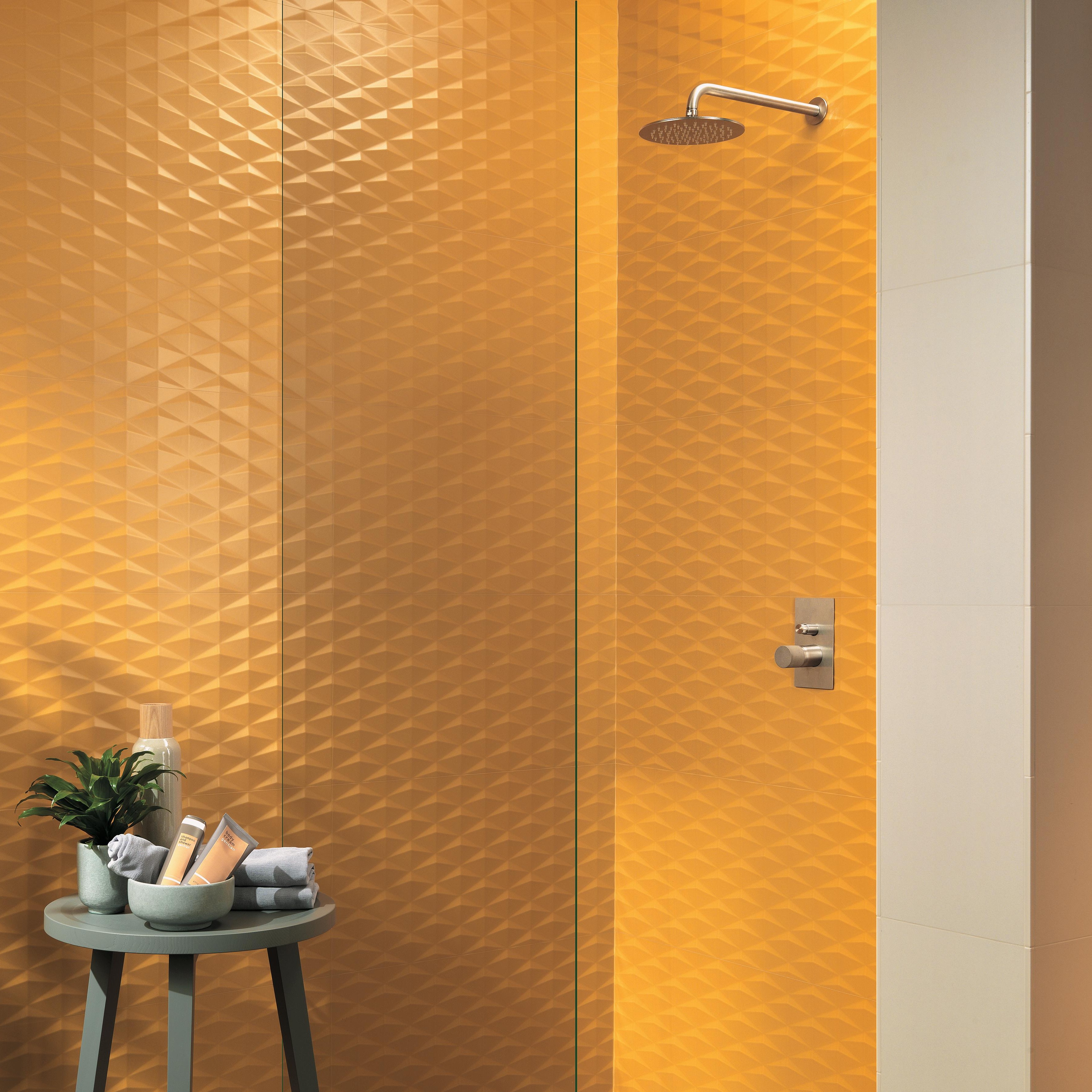 3D Stars Yellow 40x80, Light Dove 40x80