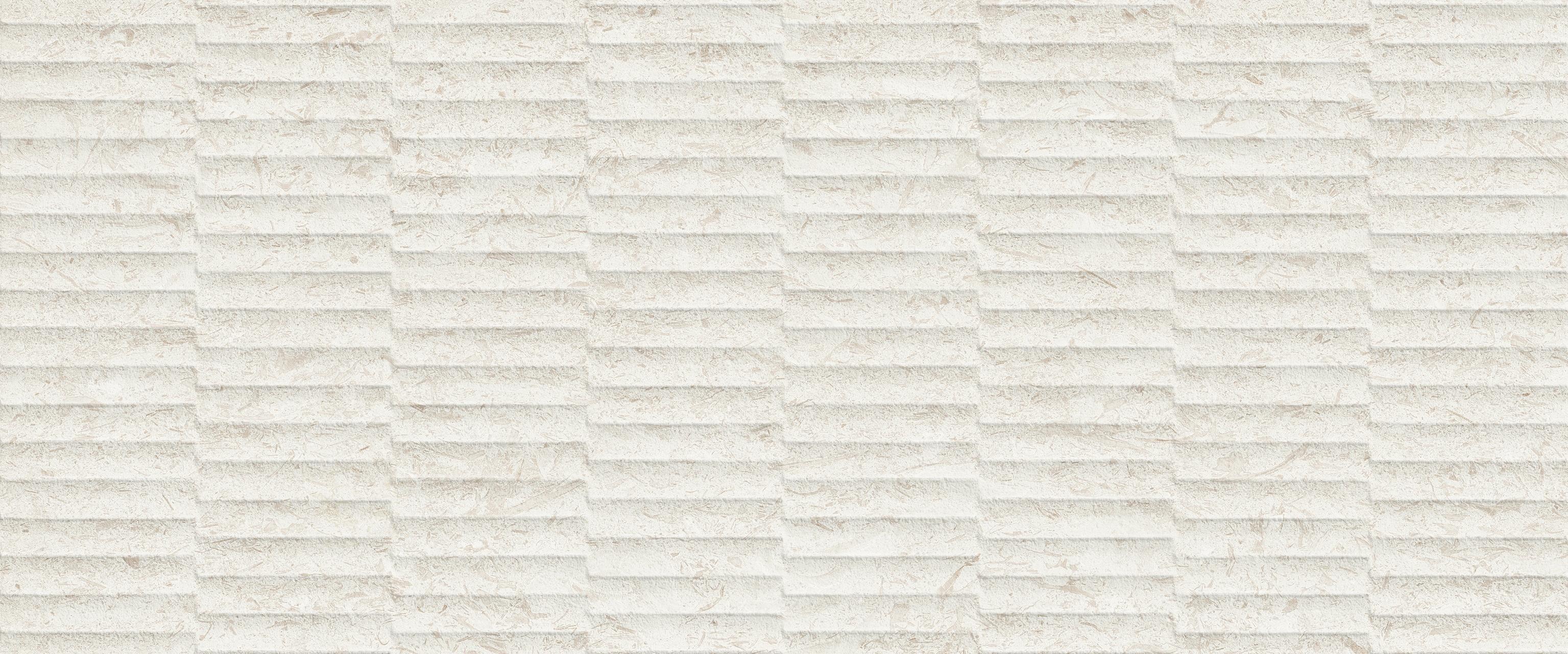 Nyra Utopia 3D Groove Reef 50x120 Matt, Weiß, 50x120