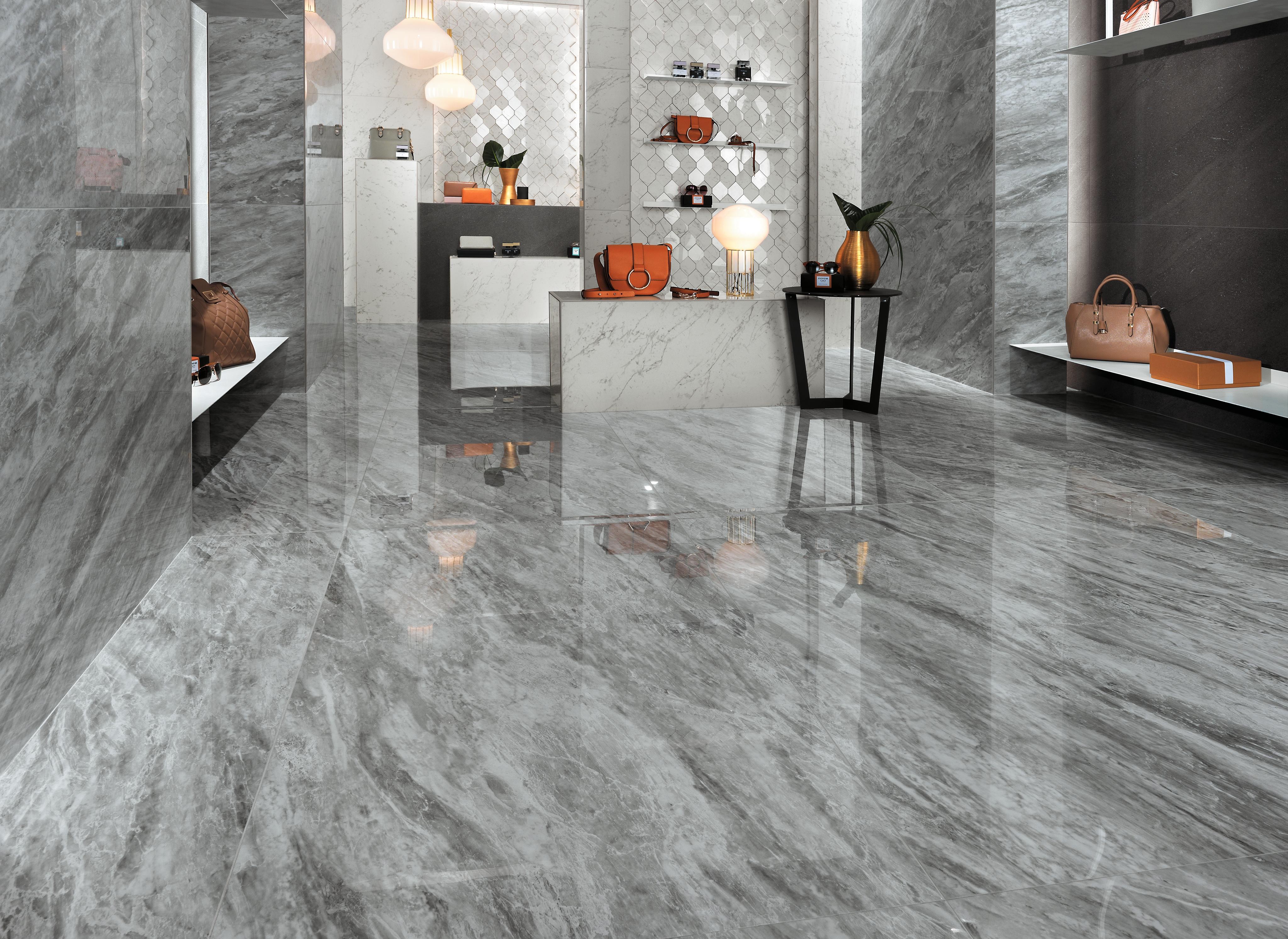 Marvel Bardiglio Grey Lappato, Marvel Carrara Pure Lappato, Marvel Basaltina Volcano, Marvel Carrara Pure Mosaico Esagono 3D