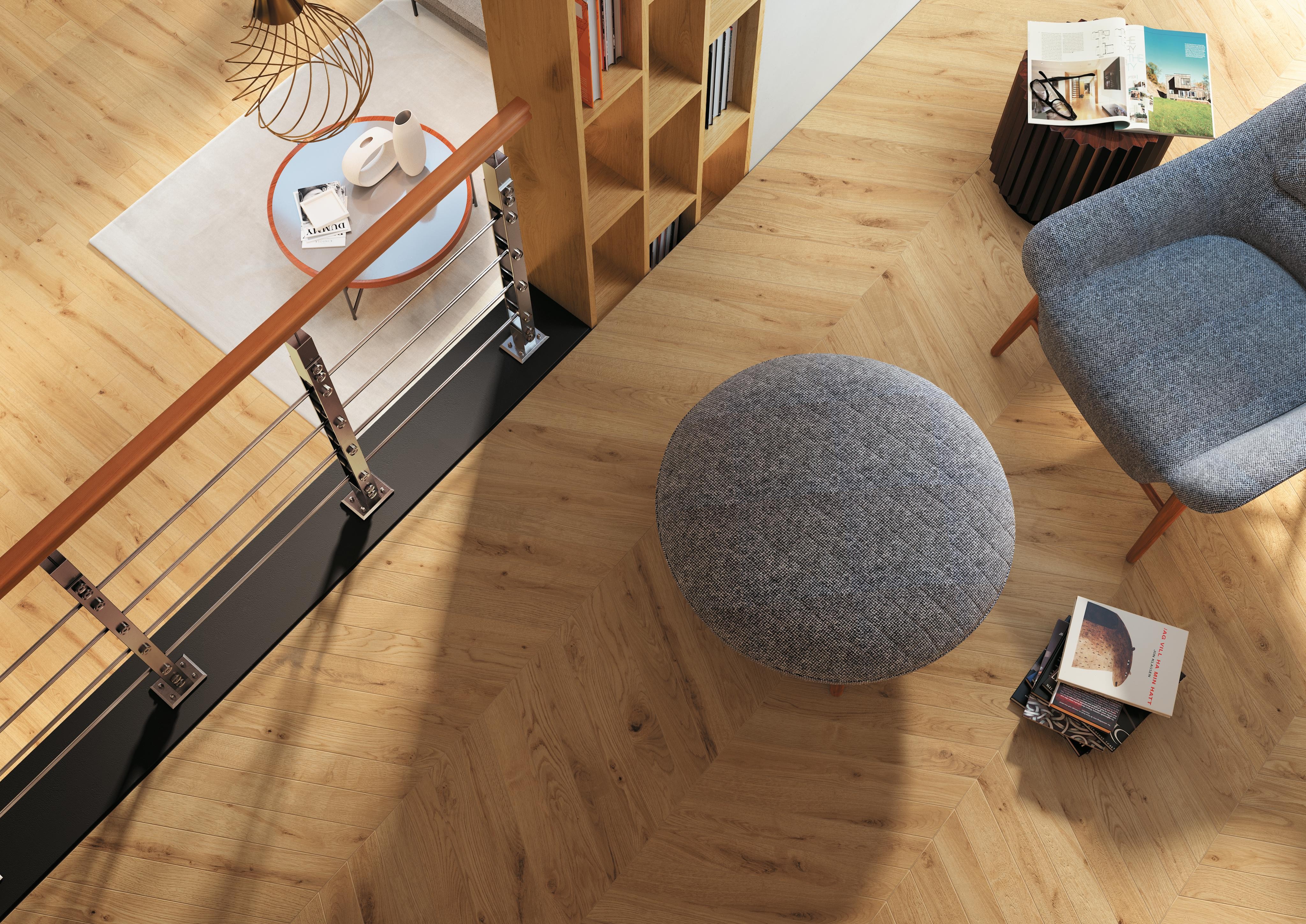 Pavimento in Gres Porcellanato Soggiorno Effetto legno Marrone