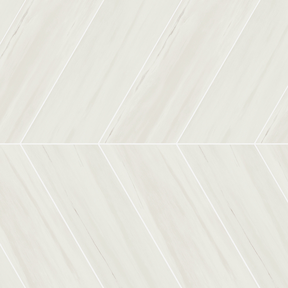 Marvel Bianco Dolomite Chevron Lappato