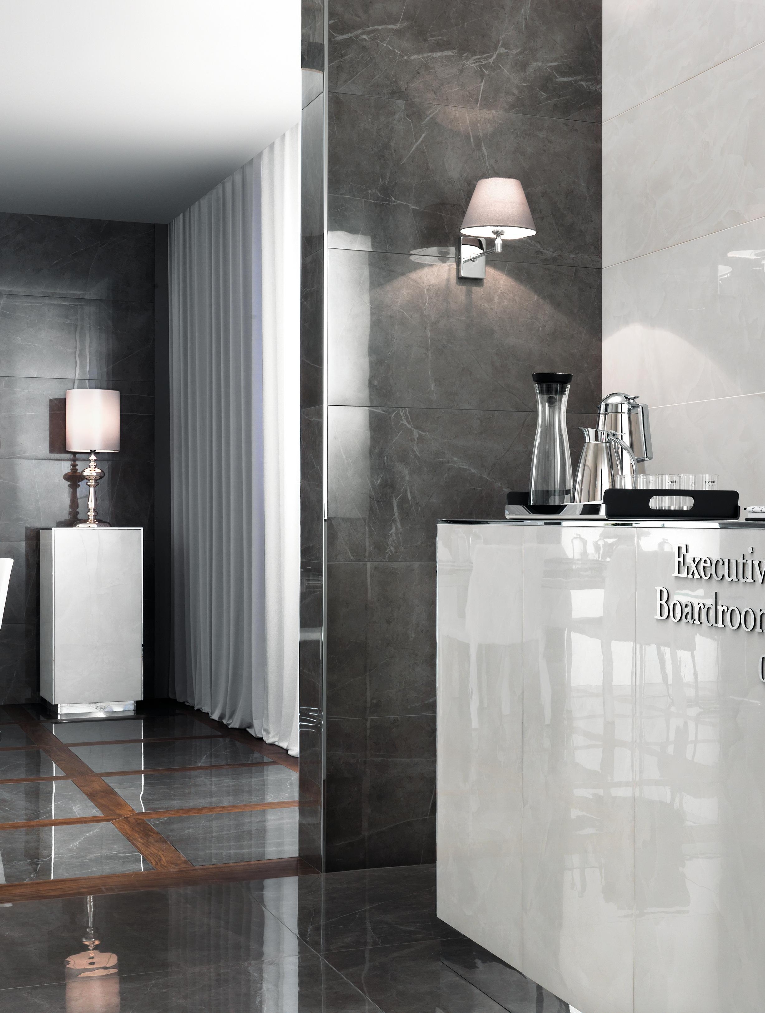 Marvel Grey Stone Lappato, Marvel Moon Onyx Lappato, Marvel Moon Mosaico 3D, Etic Palissandro Esagono, Etic Palissandro