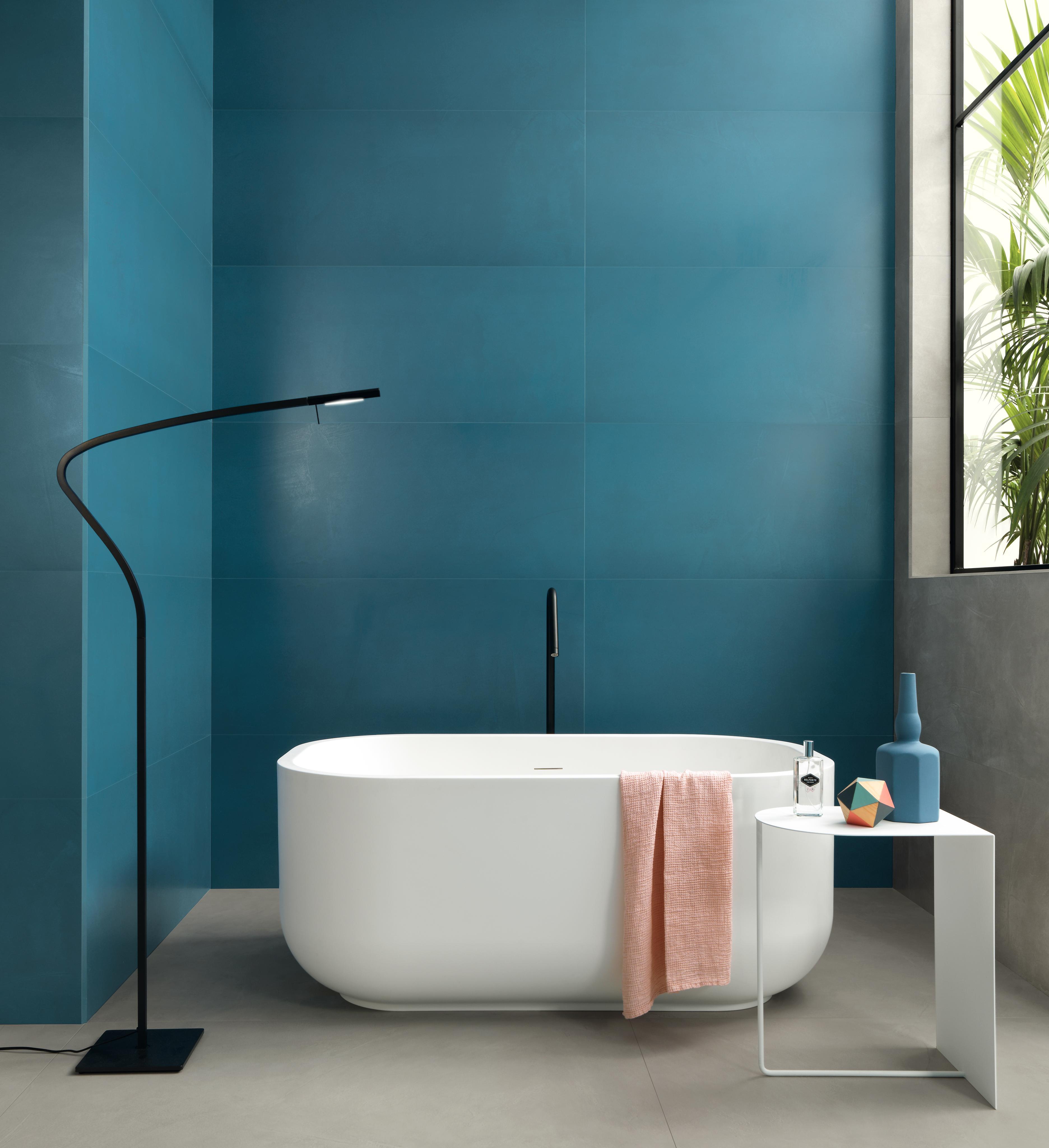 Rivestimento Bagno Effetto resina Blu