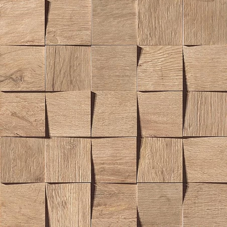 AtlasConcorde Axi GoldenOak Mosaico3D 35x35 AMV0
