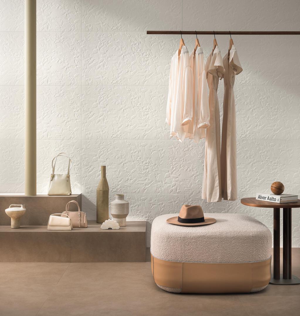 Piastrelle grande formato Negozio Effetto 3D Bianco