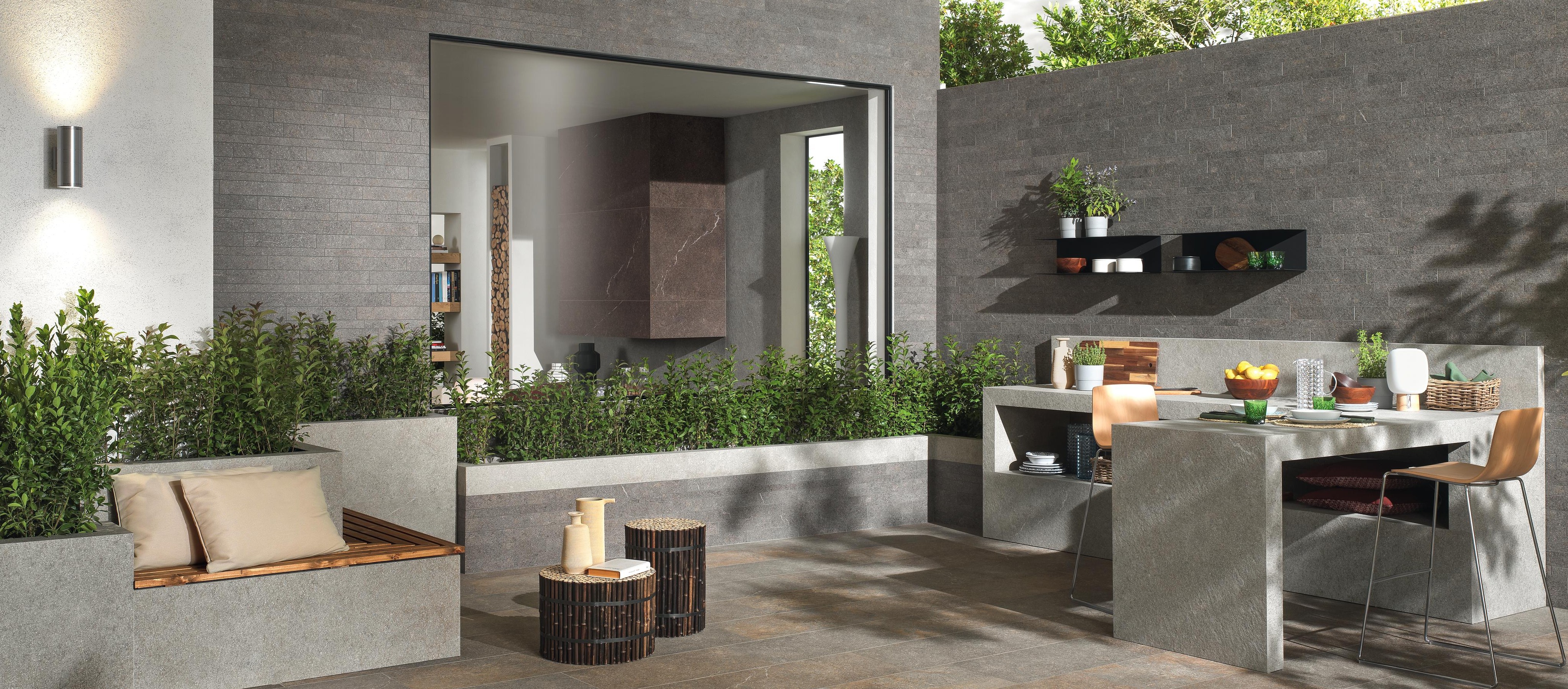 La pierre naturelle pour des surfaces composites
