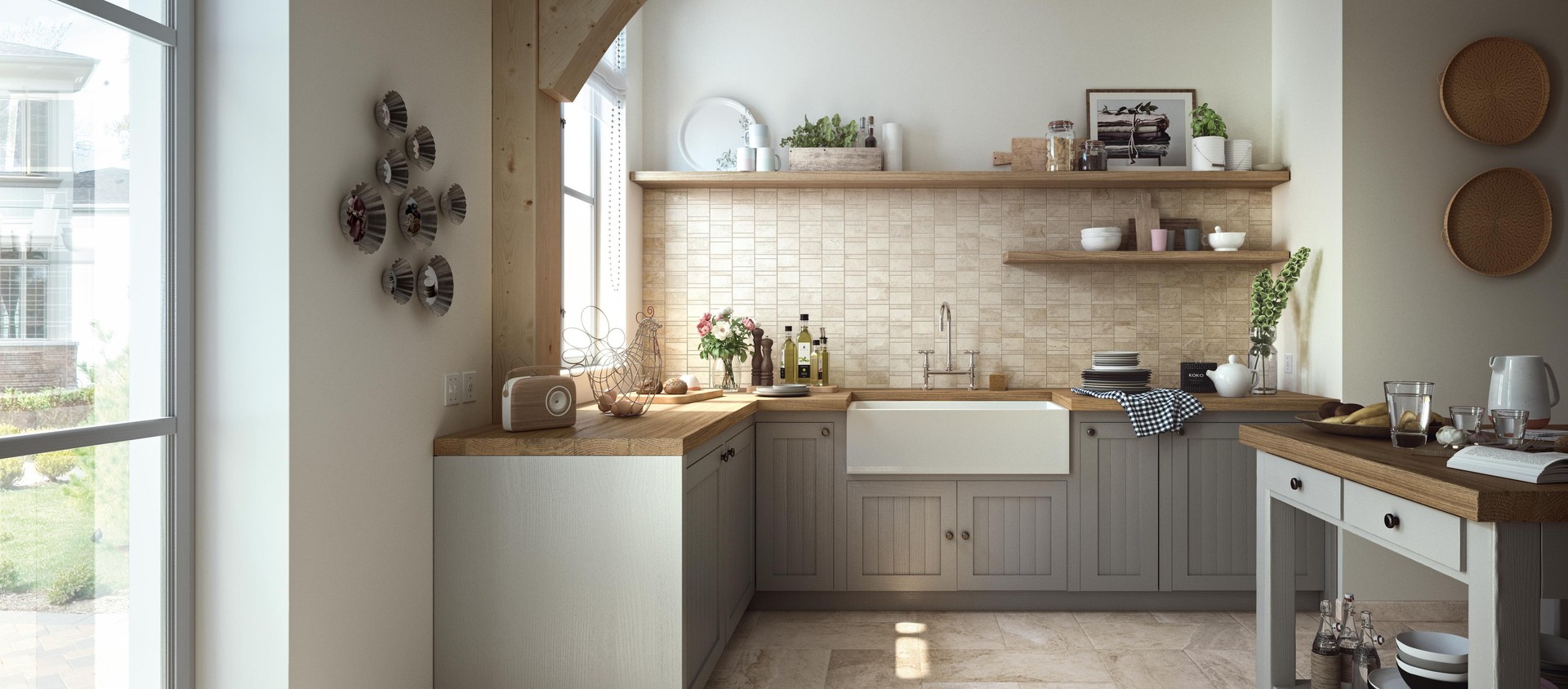 AtlasConcordeUSA Ridge 001 00 Ivory BeigeRowMosaic