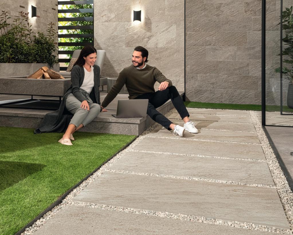 Piastrelle per esterno Effetto pietra Grigio