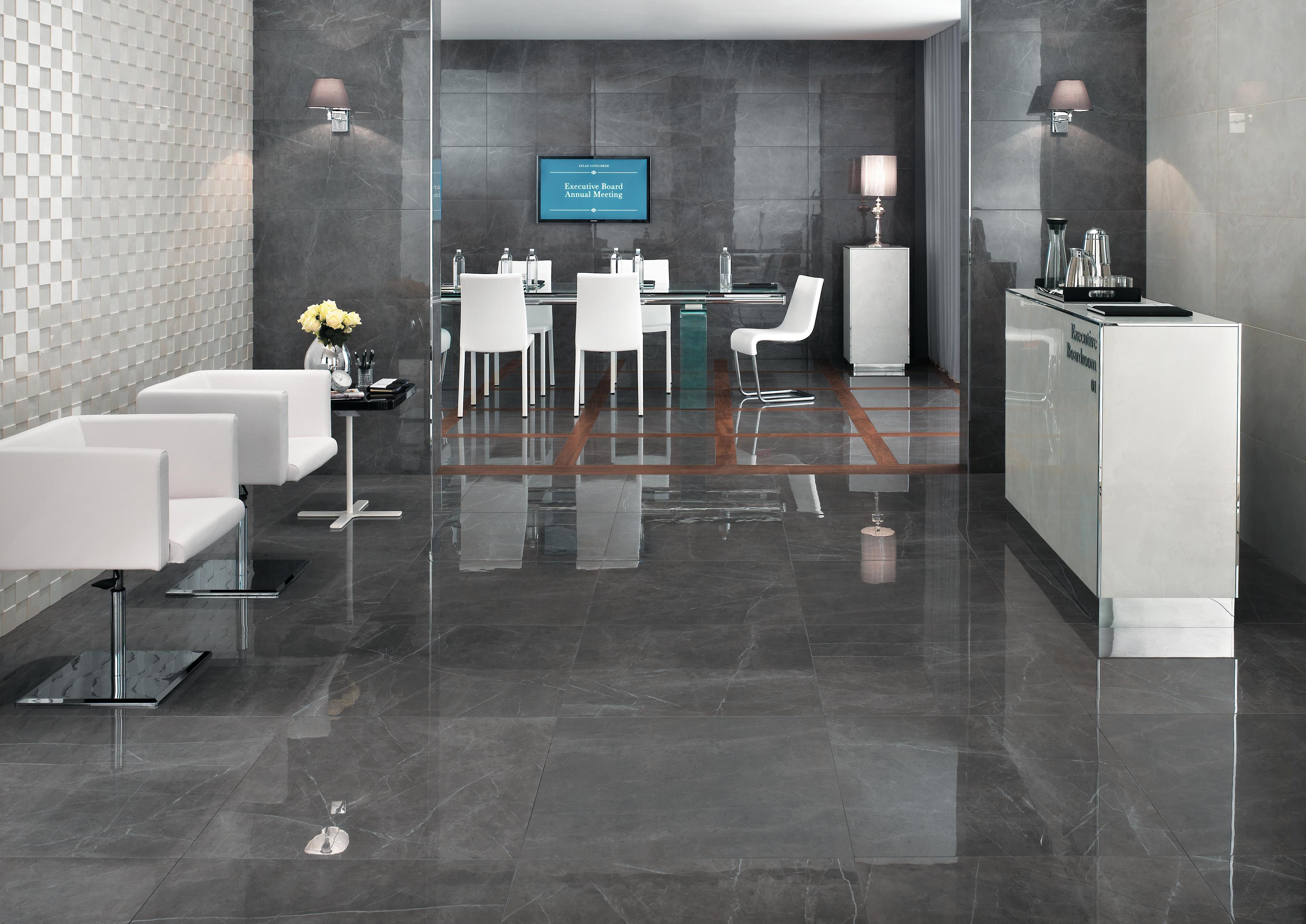Pavimento e Rivestimento Ufficio Effetto marmo Grigio