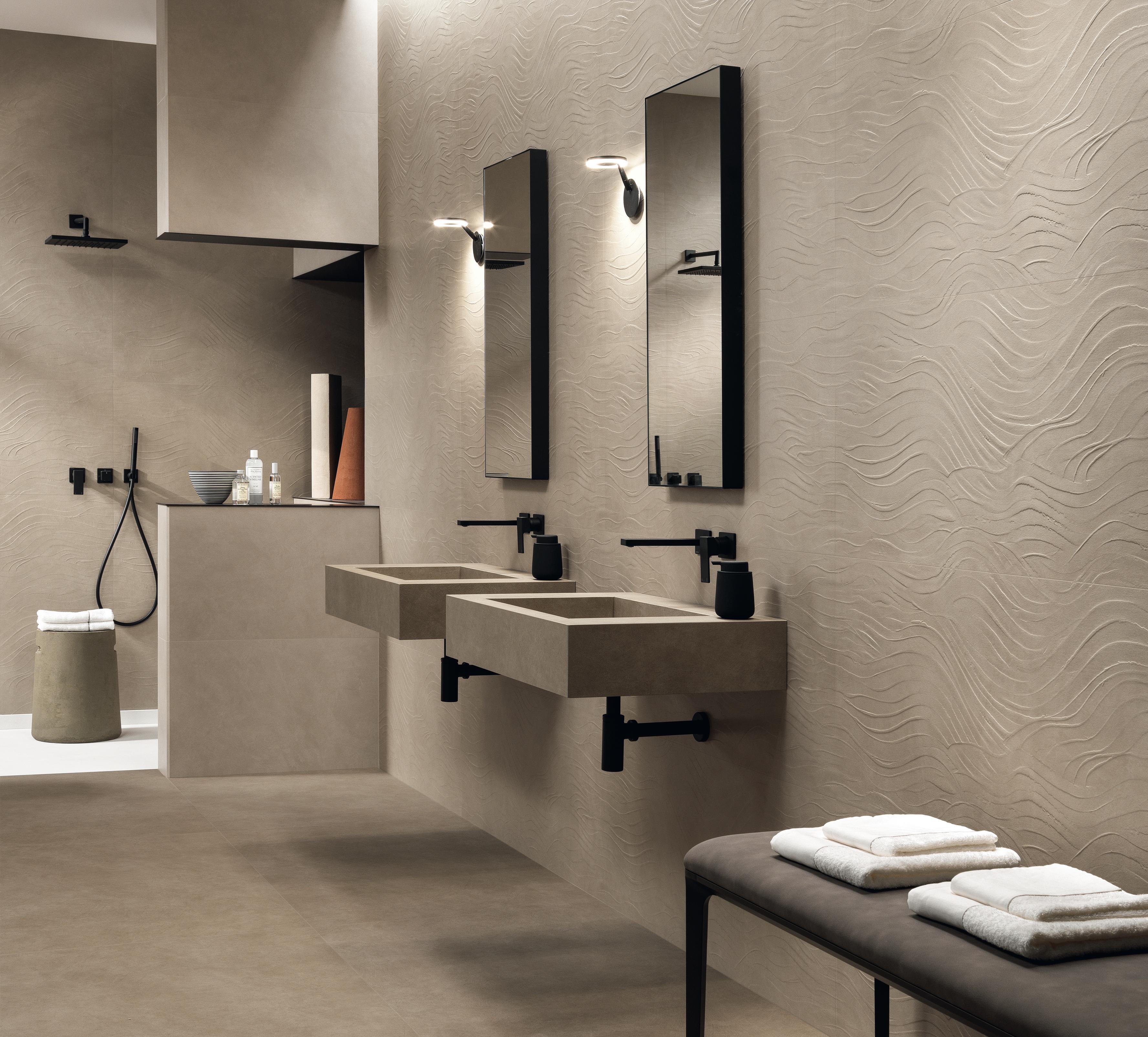 Pavimento e Rivestimento Bagno Effetto terra cruda Beige