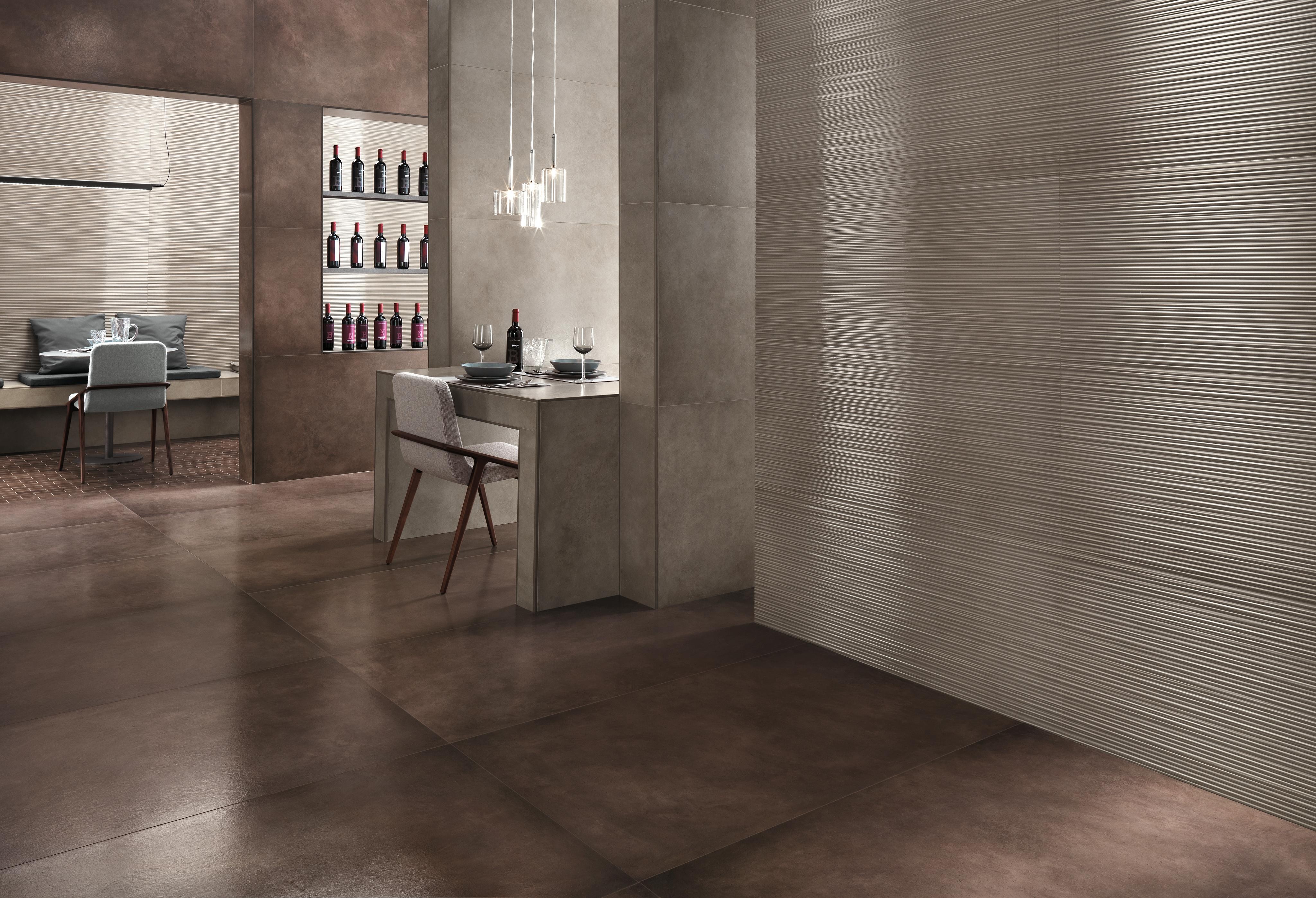 Dwell 3D Line Greige, Dwell Brown Leather Honed, Dwell Greige Honed, Dwell Brown Leather Brick Lappato