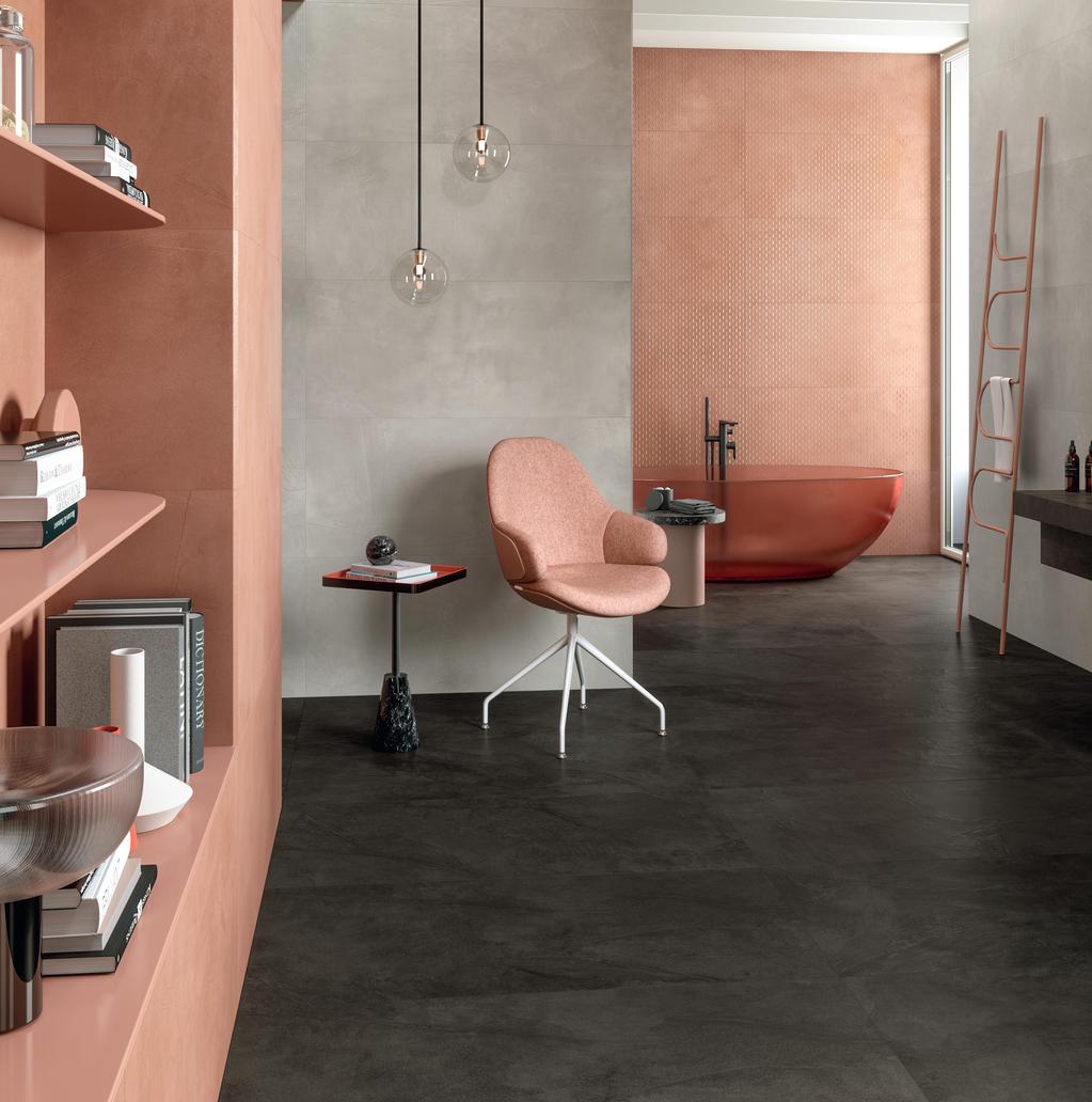 Pavimento e Rivestimento Bagno Effetto resina Grigio