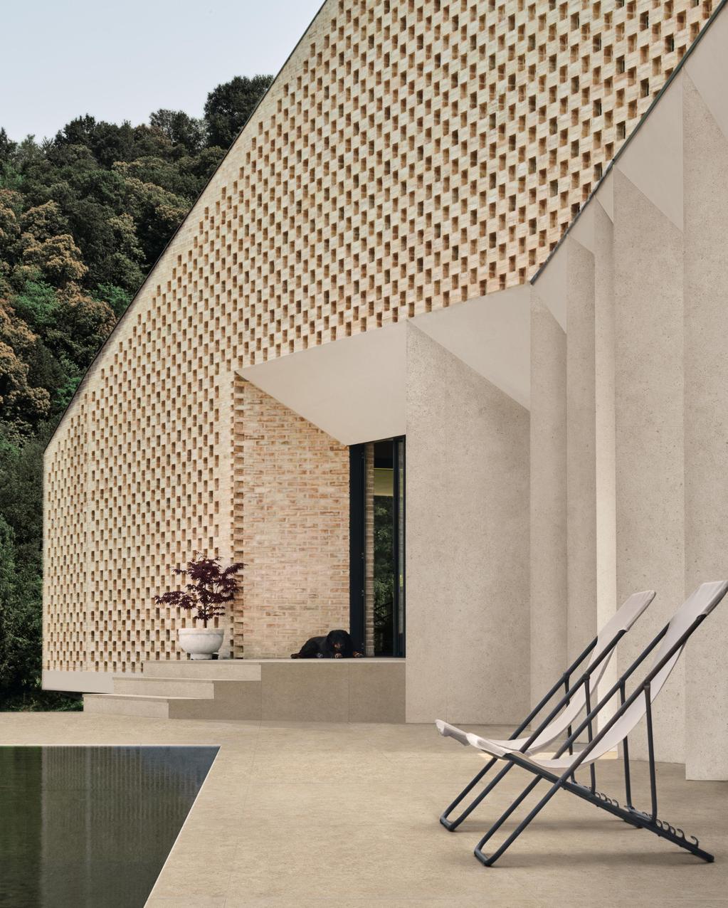 Piastrelle per esterno grande formato Effetto pietra Beige