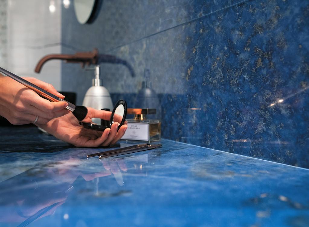 Rivestimento Bagno Effetto marmo Blu