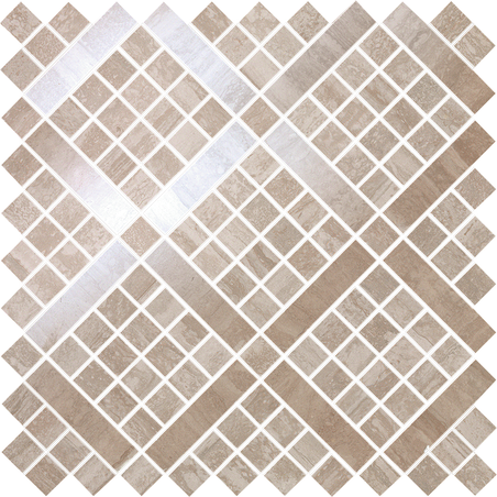 AtlasConcorde MarvelPro TravertinoSilver DiagonalMosaic 30.5x30.5 9MVB R